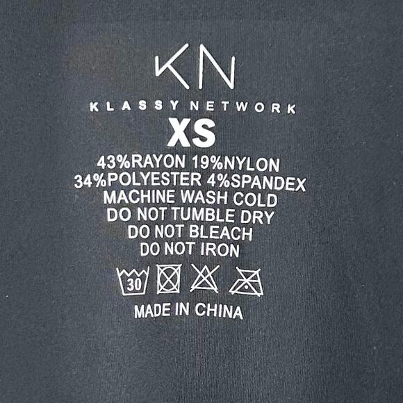 Klassy Network Black Rib Knit Scoop Neck Long Sleeve Brami Romper NWT - Picture 7 of 7